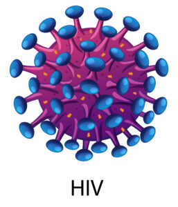 Diagram of HIV that is responsible for AIDs